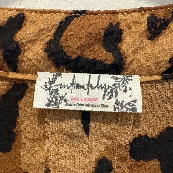 Free People Intimately Leopard Print Button-Up Tunic - Picture 3 of 3